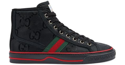 women black gucci sneakers|gucci high top sneakers black.